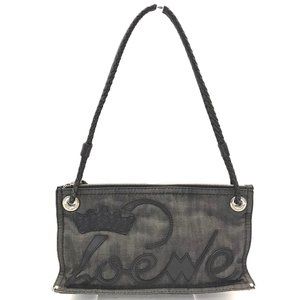 LOEWE Gray Leather Pouch